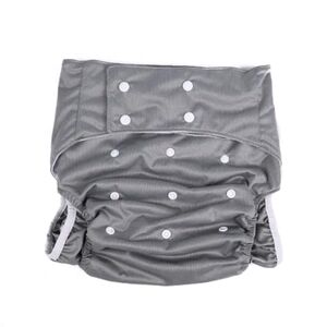 Gray Reusable Adult Cloth Diaper